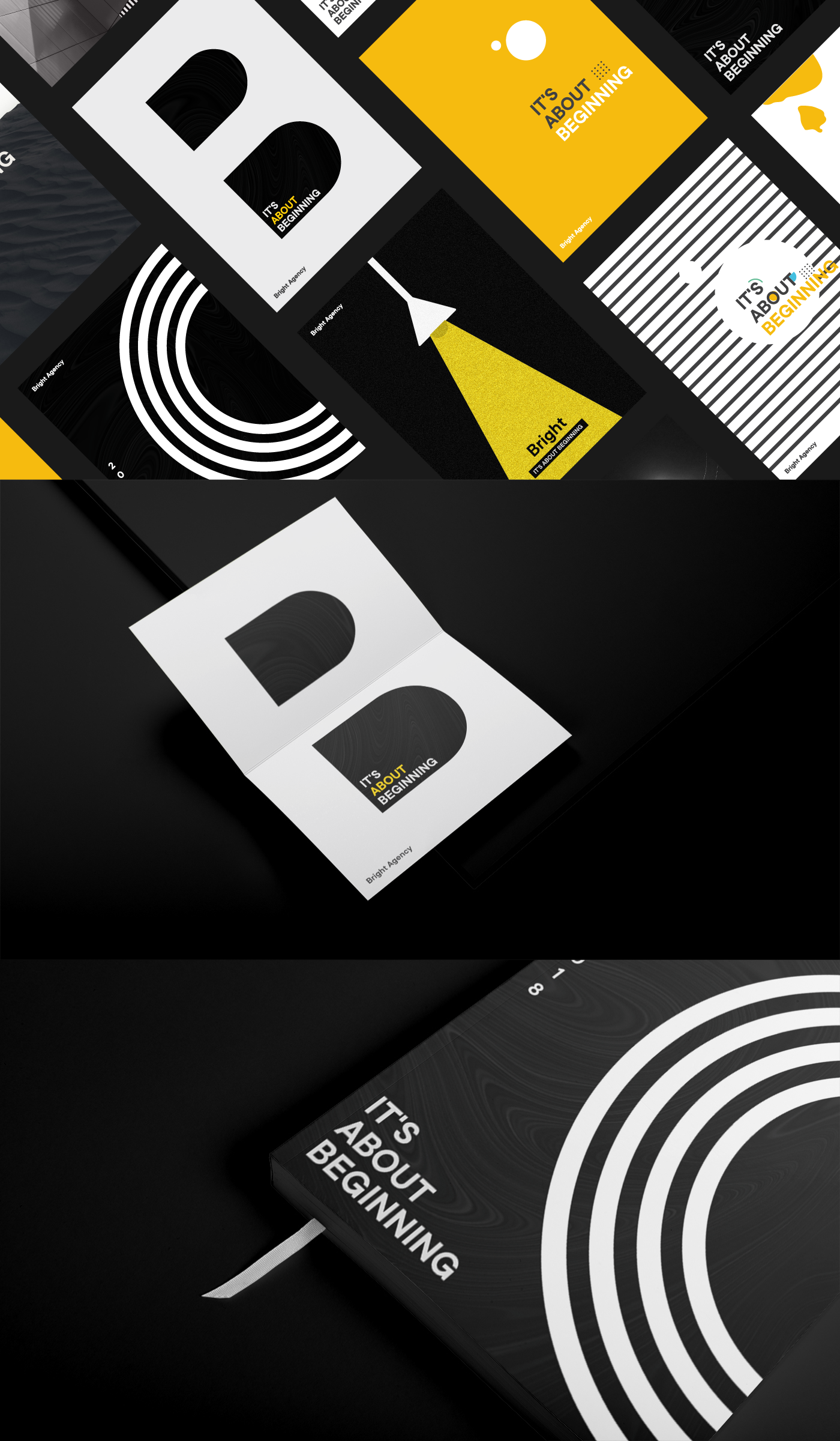 identity branding  black and white Packaging typography   logo motion graphics  Advertising Agency Golden Ratio premium