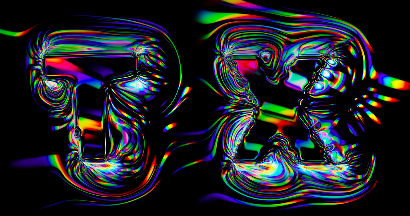 refraction dispersion spectrum aurora Fragrance rabbit FOX typo gradient sneakers