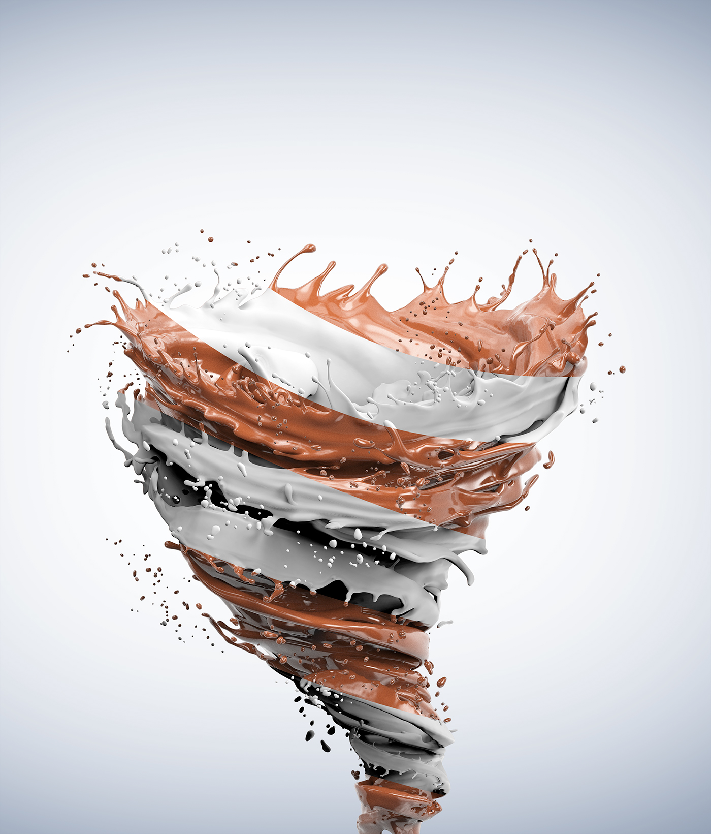 Horlicks chocolate splash CG retouch tornado tasty 3D creative swirl Food  drink Sculpt