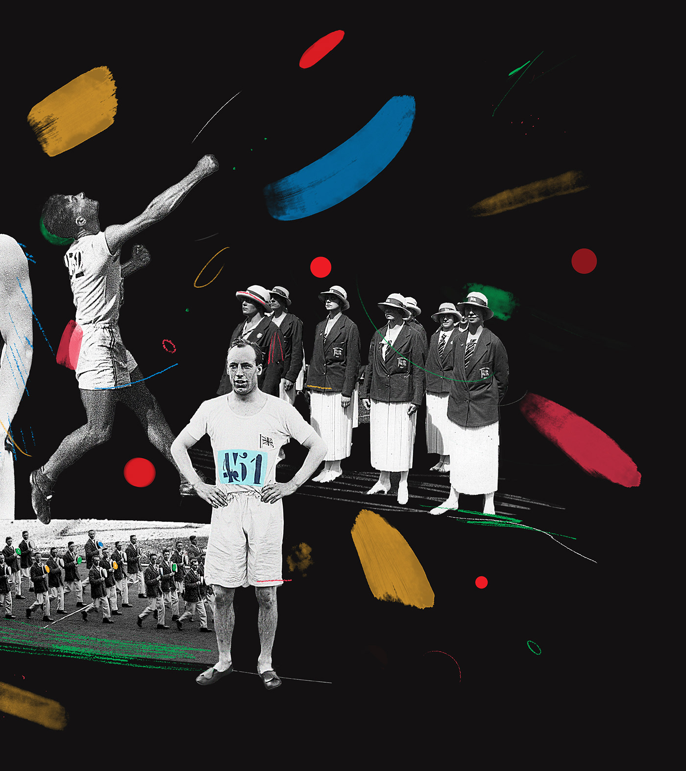 арт collage ILLUSTRATION  Paris Olympics Project color visual BBC артист