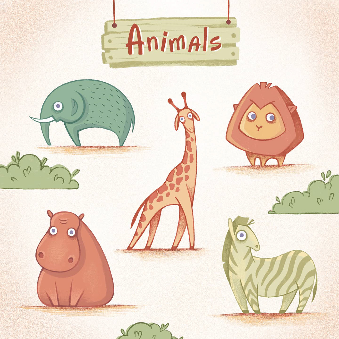 animals book illustration Character design  characters Child Illustrations children books Procreate