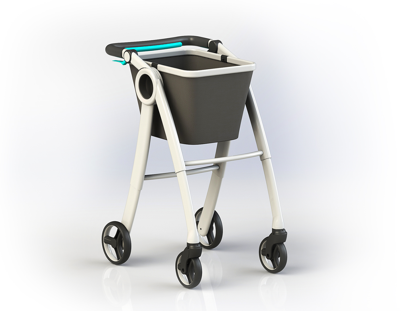 aging longevity product design industrial Elderly cart Shopping happiness shopping cart universal design