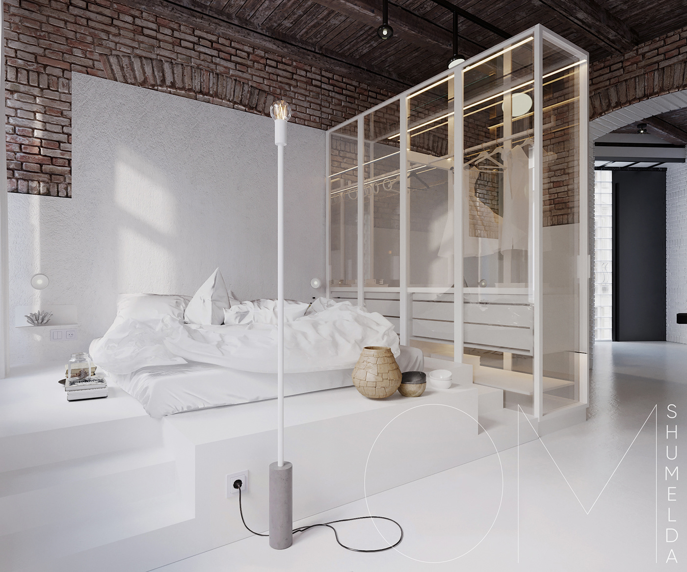 Interior 3D design homedesign oksanashumelda Project Render livingroom kitchen bedroom
