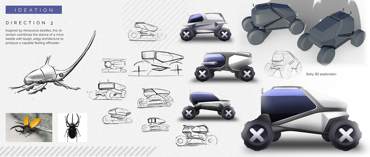 Automotive design car design Offroad 4x4 adventure forest Travel blender 3d biomimicry