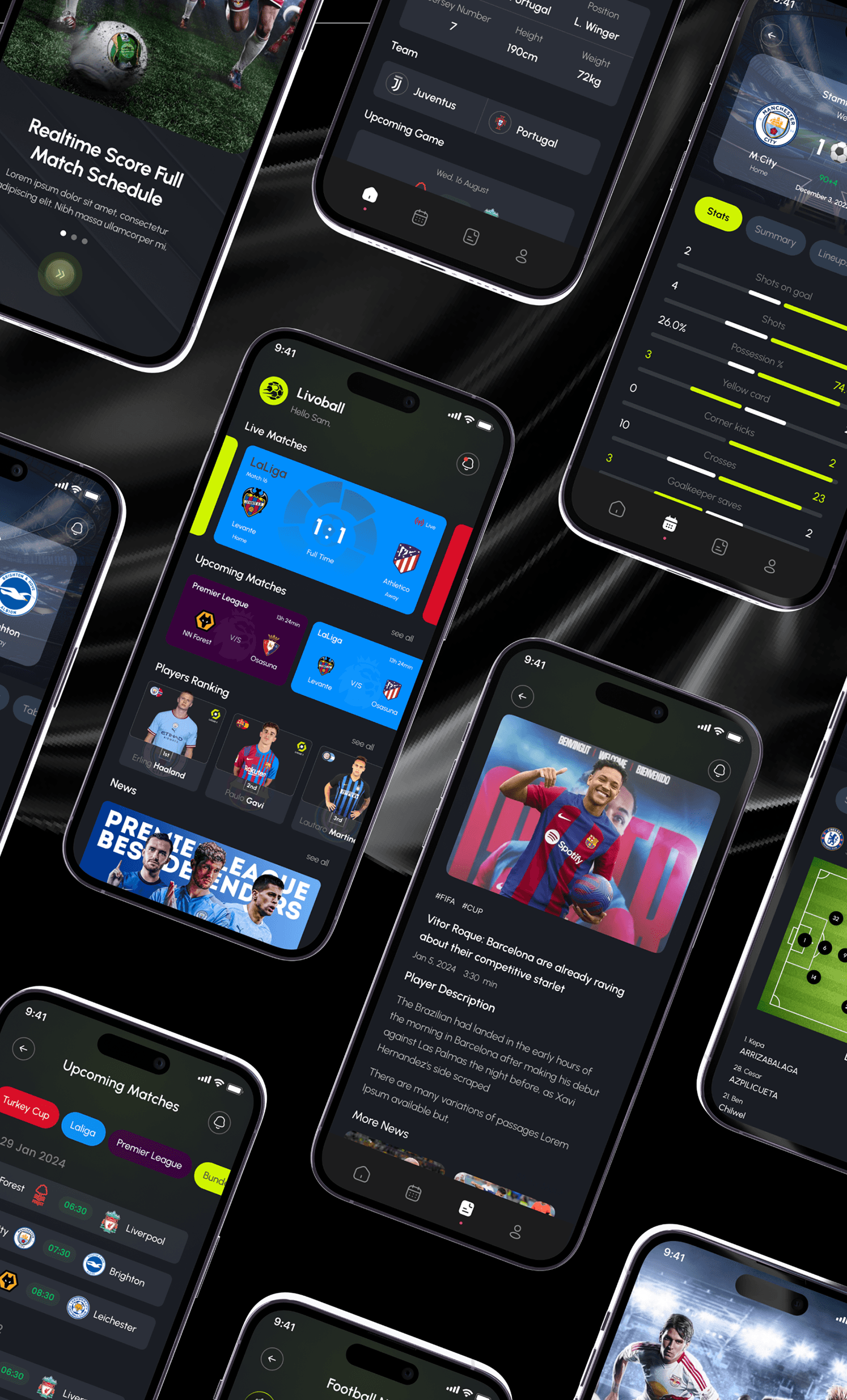 Live score app live score Mobile app app design Sports App mobile app design football score app football sports figma design