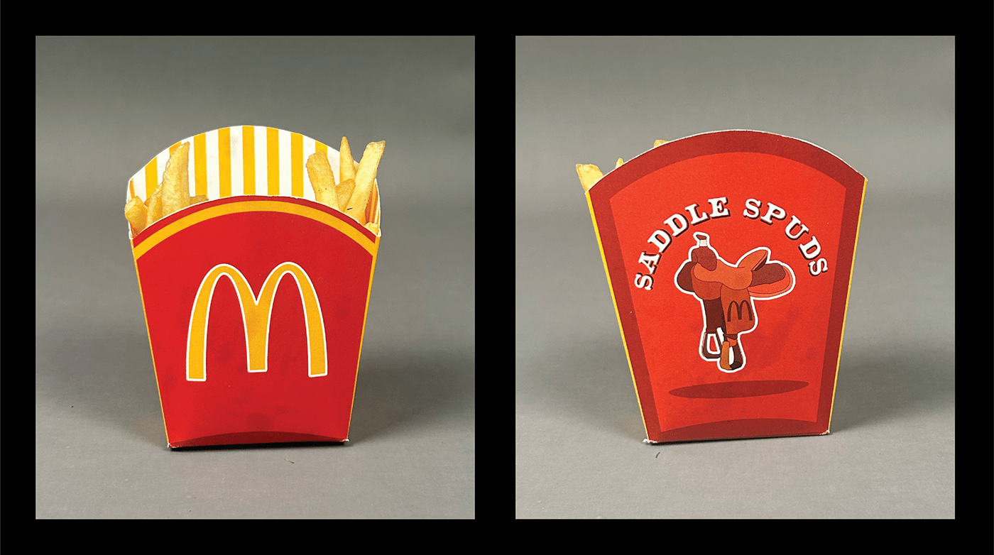 western cowboy McDonalds happymeal Food  productdesign product Packaging brand identity design