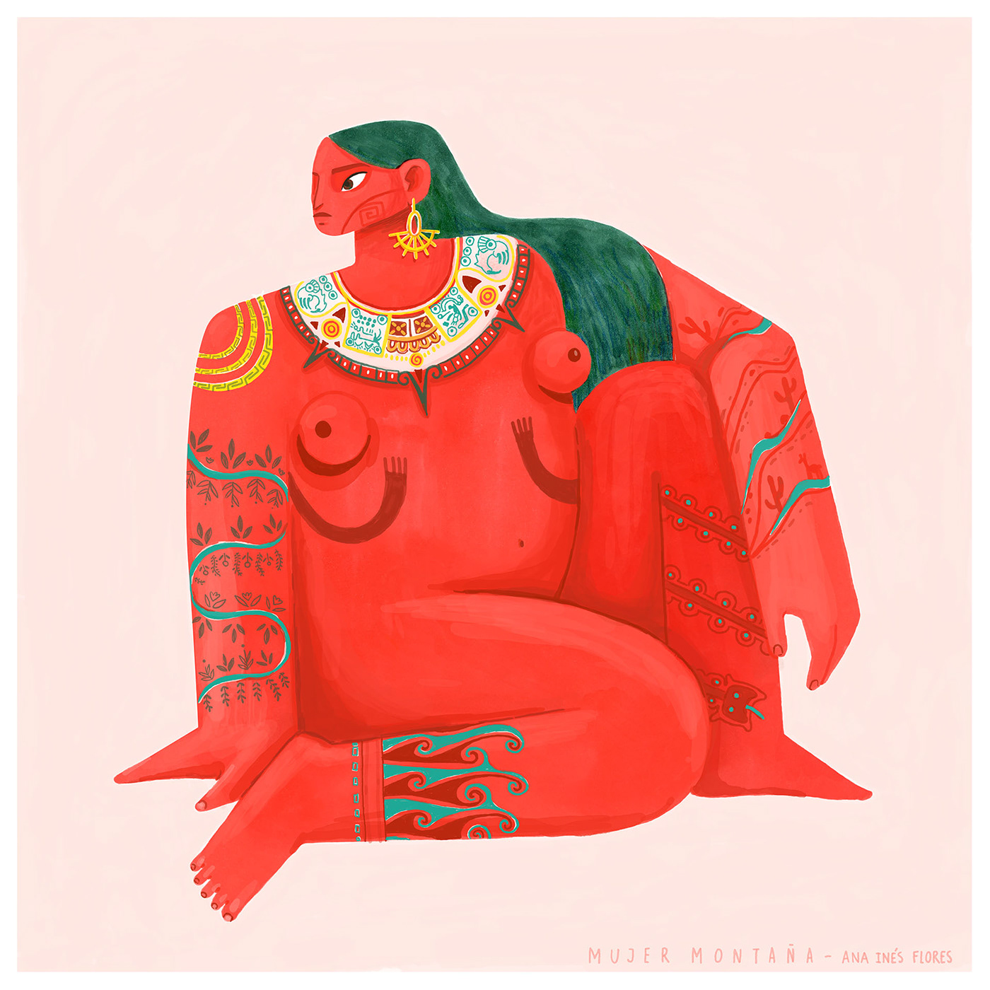 Character design  digital illustration digital painting digitalart feminism latinoamerica mujer naturaleza woman womanpower