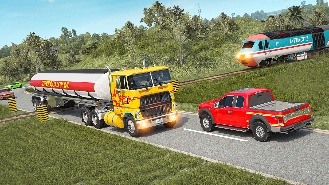 ford truck mud mud truck Off road Games OIL TANKER oil transport truck games Truck Simulator UI UI/UX