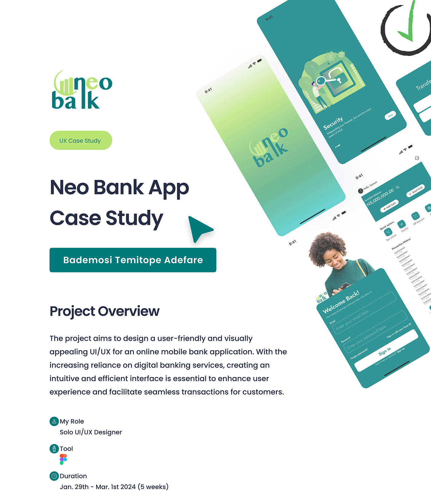 UI/UX Case Study product design  UI/UX bank app  Figma user interface app design user experience