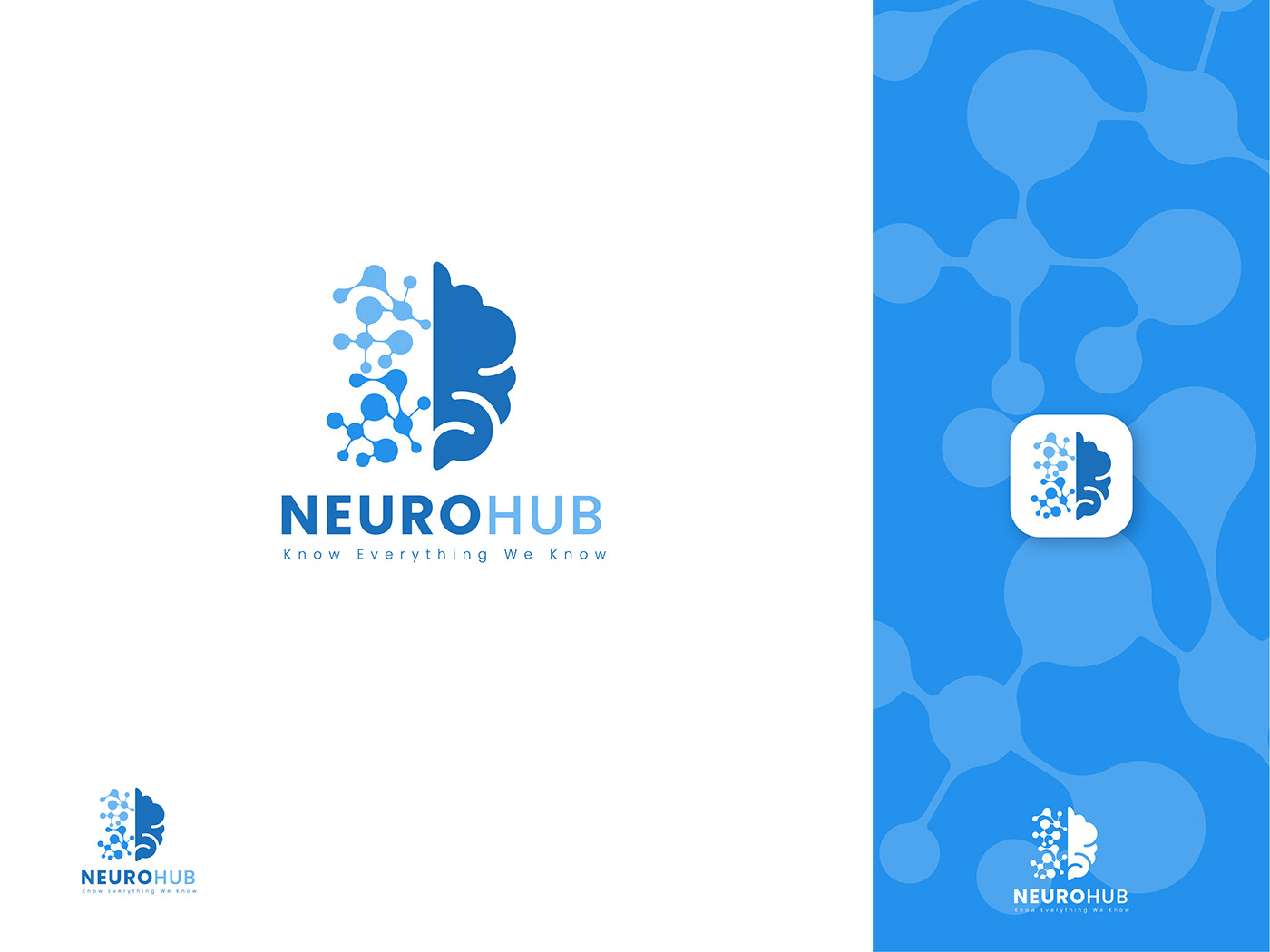 Neuroscience neurology brain Brain logo minimalist simple modern corona presentation logo