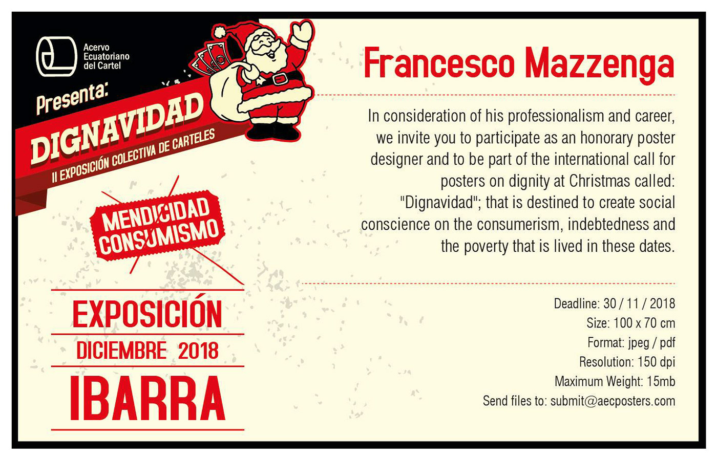 dignavidad graphic design  poster Exhibition  Natale Francesco Mazzenga