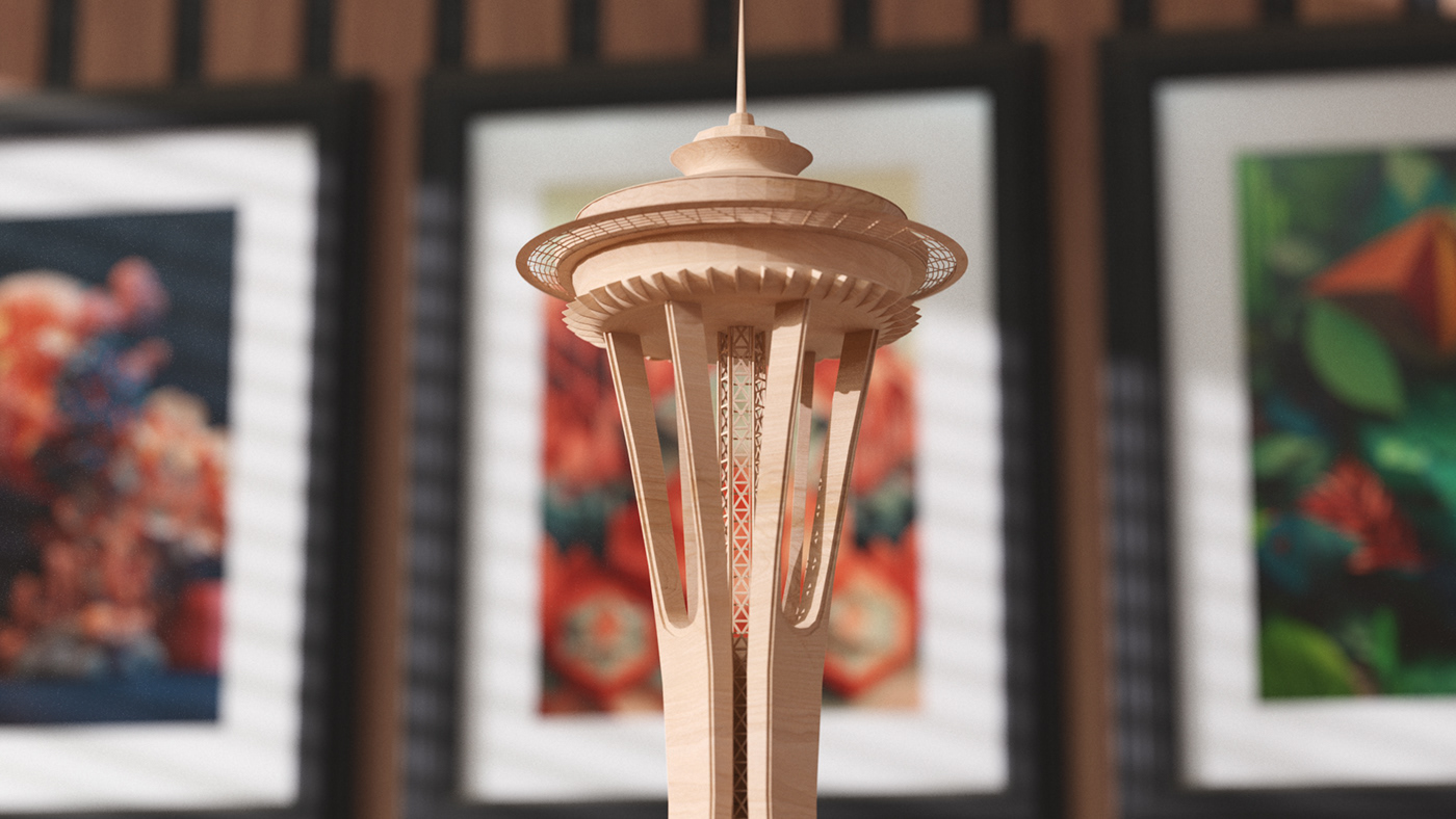 A scale model of Seattle's Space Needle