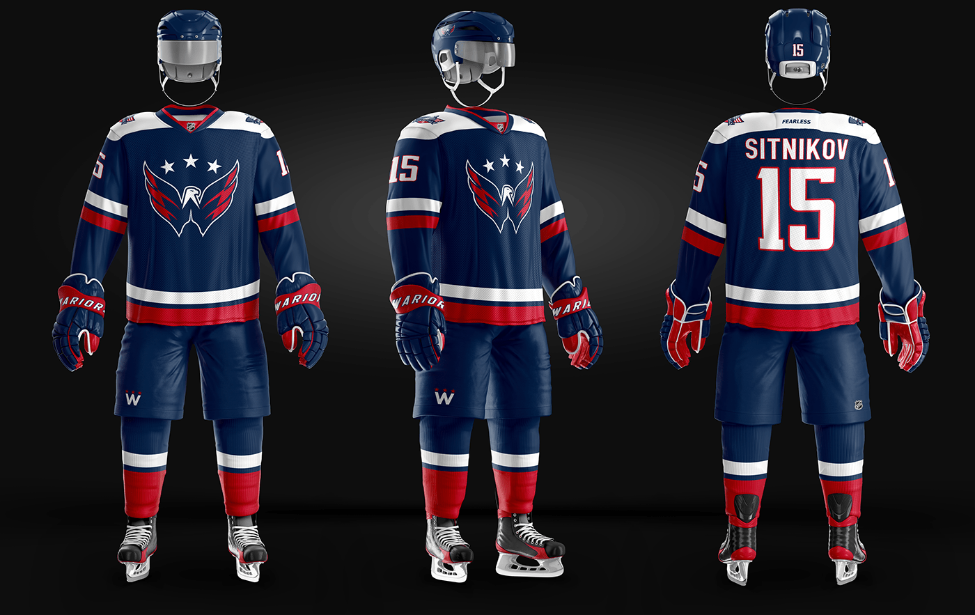 NHL hockey Sports Design Jersey Design washington capitals