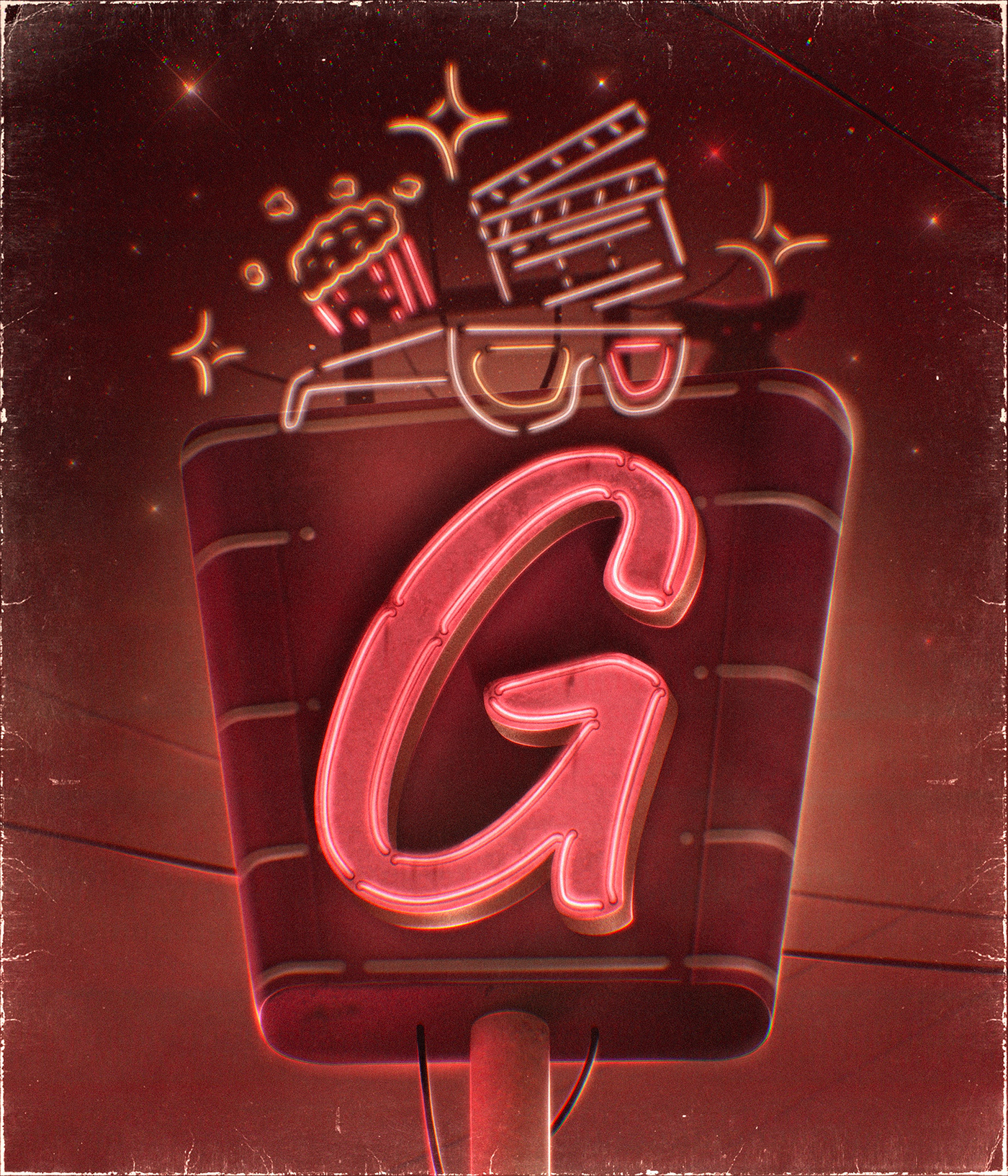 Digital Lettering of the letter G for Gremlins