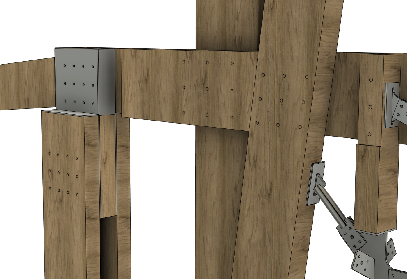 construccion arquitectura modelado 3d Render visualization corona calculo estructural construcción en madera diseño estructural proyecto de diseño