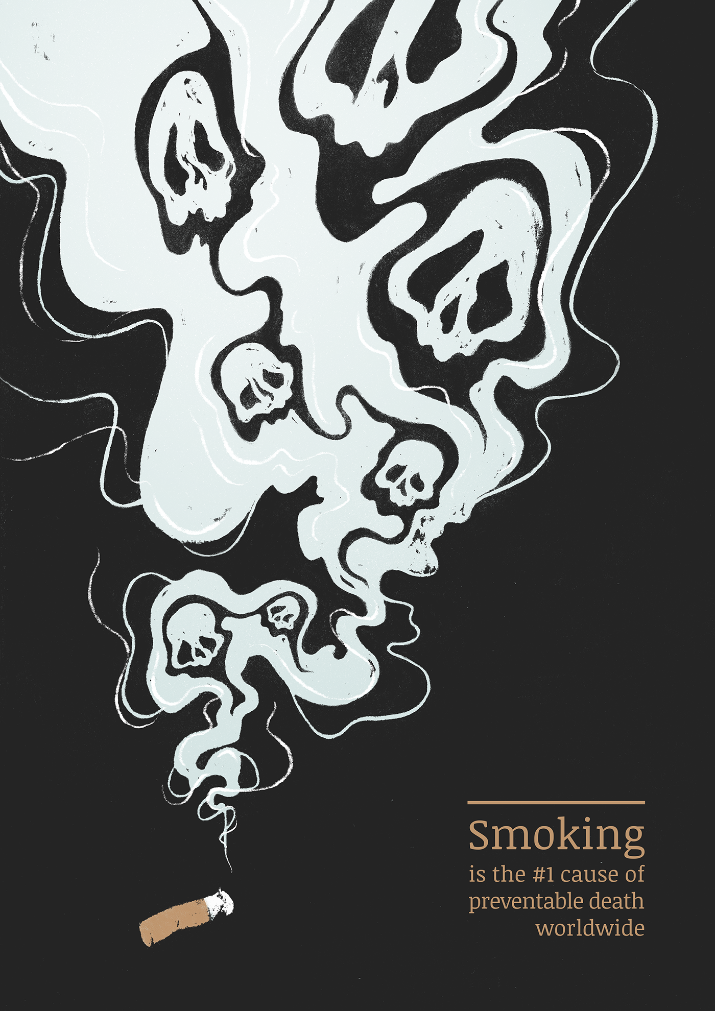 smoking addiction tobacco cigarette Nicotine smoke death skull cancer Lung Cancer