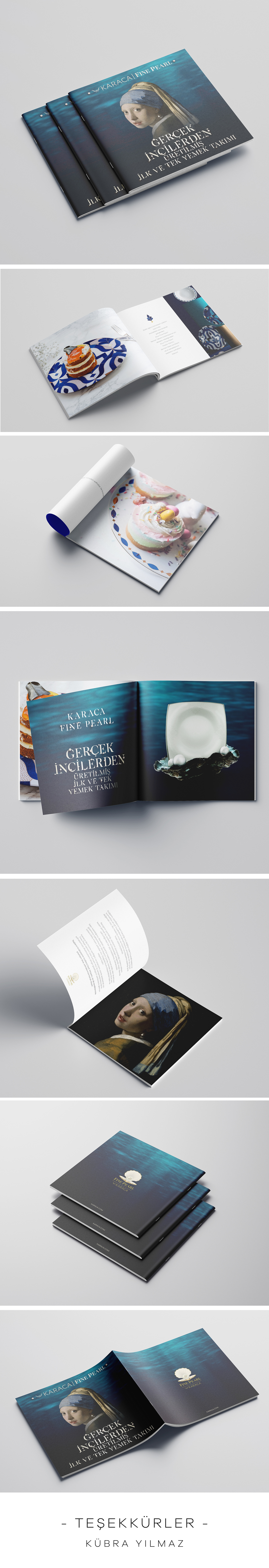 Work  broşür insert pearl inci catalog point art design