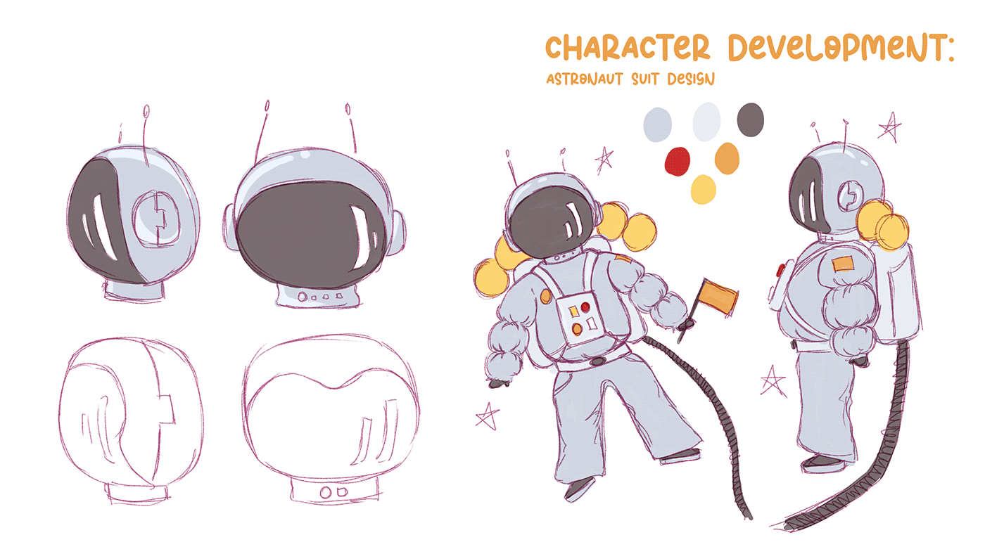 animation  Character design  Character characterdevelopment filmmaking Space  rocket astronaut ILLUSTRATION 