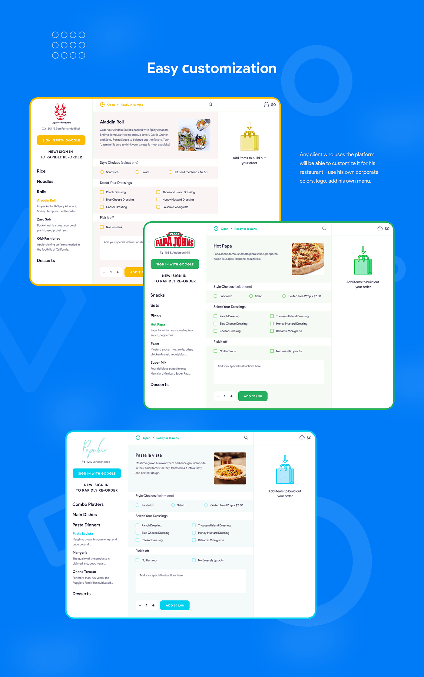 b2b dashboard food order Order Platform pos Responsive restaurant uxui Website