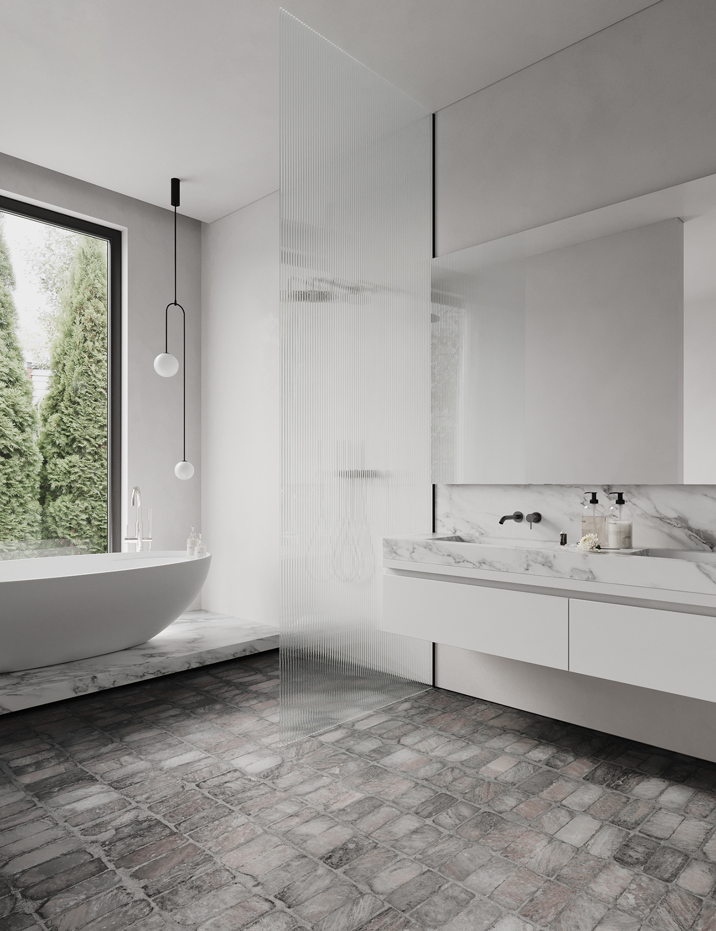 3dsmax bathroom CG concept coronarnder design INTRIORDESIGN Marble Minimalism visualization
