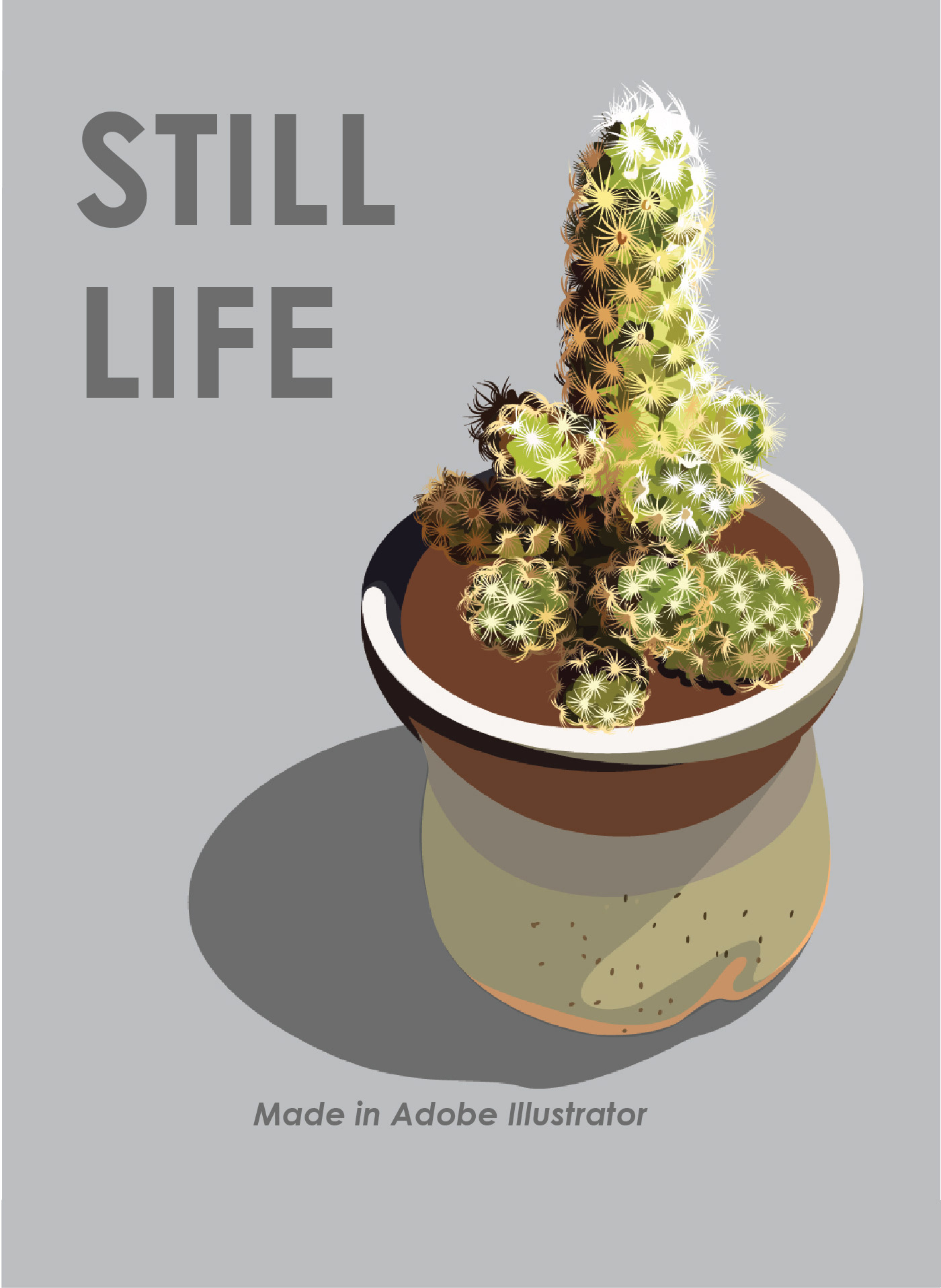cactus art Illustrator still life Drawing 