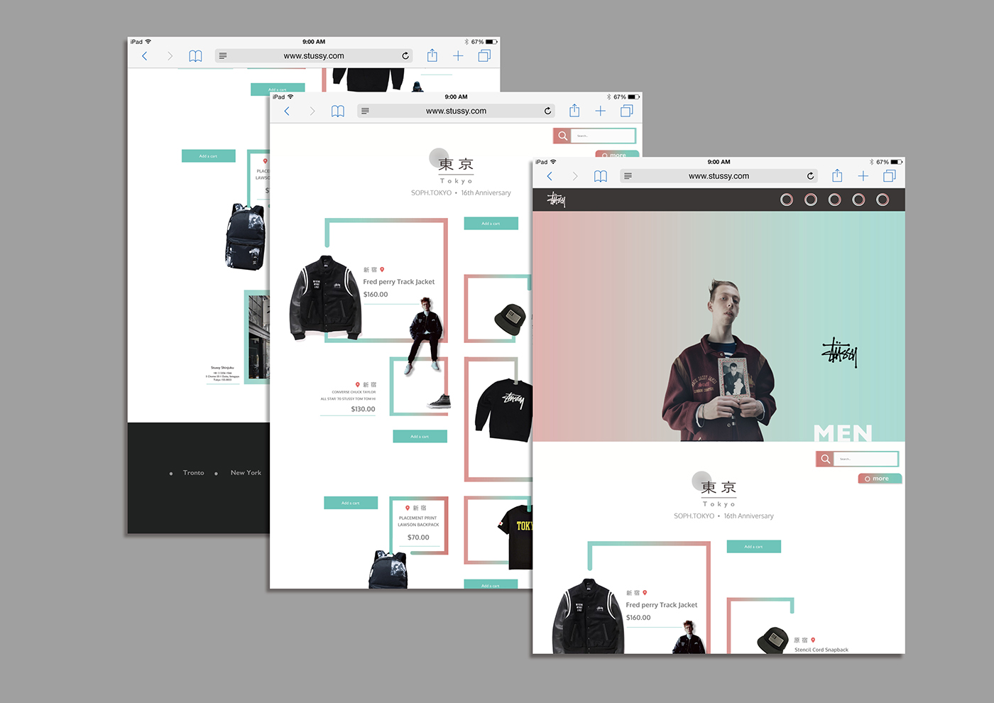 Adobe Portfolio Web UI ux design graphic stussy Responsive Website illust japan