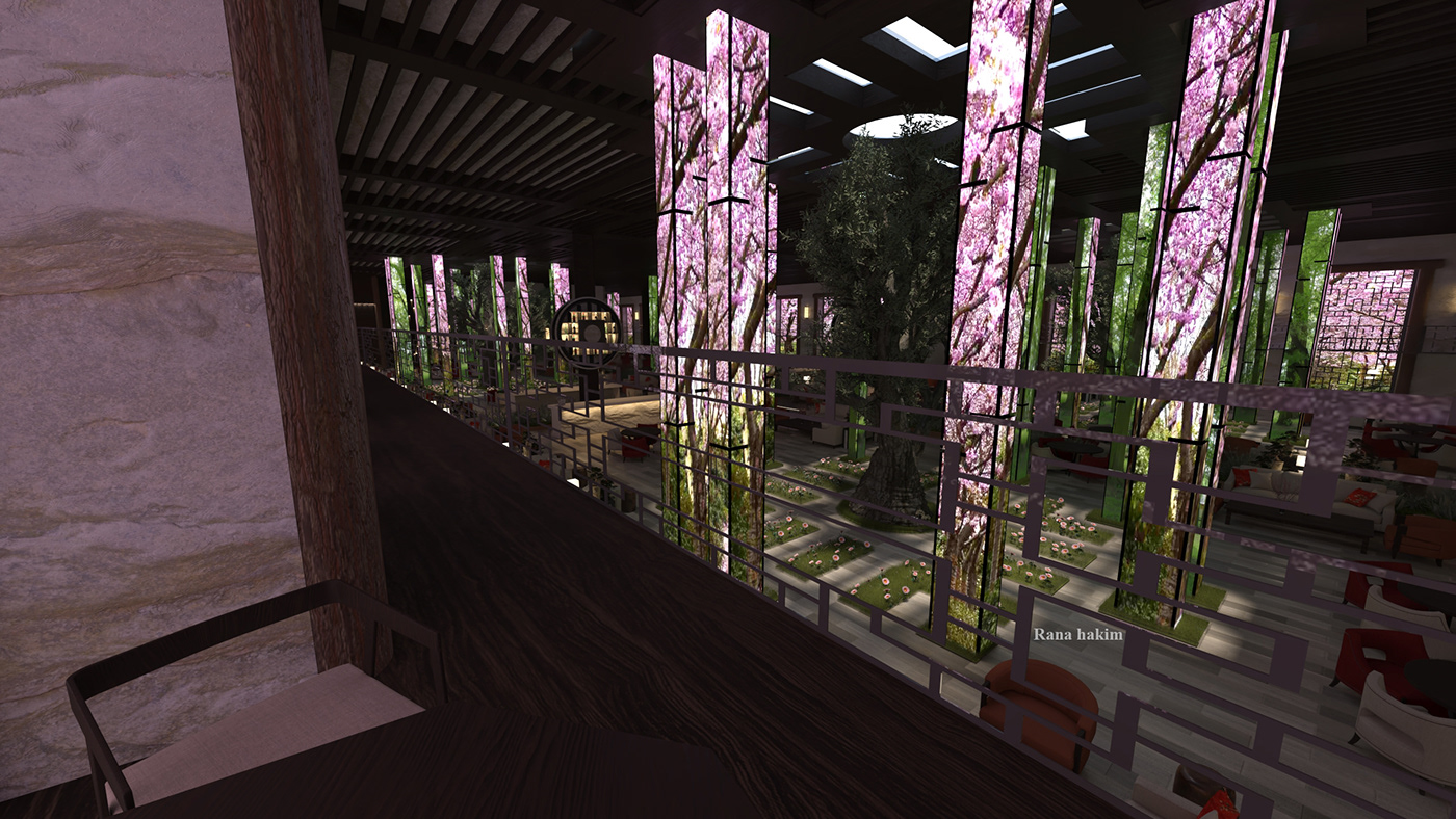 3ds max architecture artificial intelligence forest modern Nature restaurant Technology vray