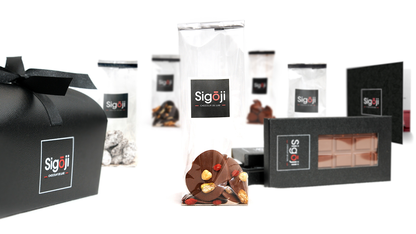 chocolate luxe chocolat Sigoji spices taste Food  luxury Praline logo cacao minimalist