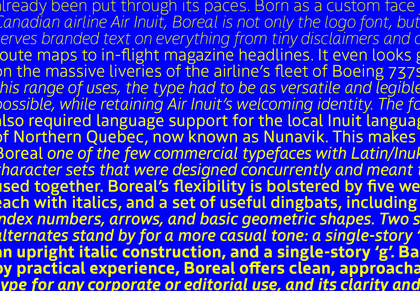 boreal production type Inuit inuktitut sans serif corporate crisp font Typeface typography  