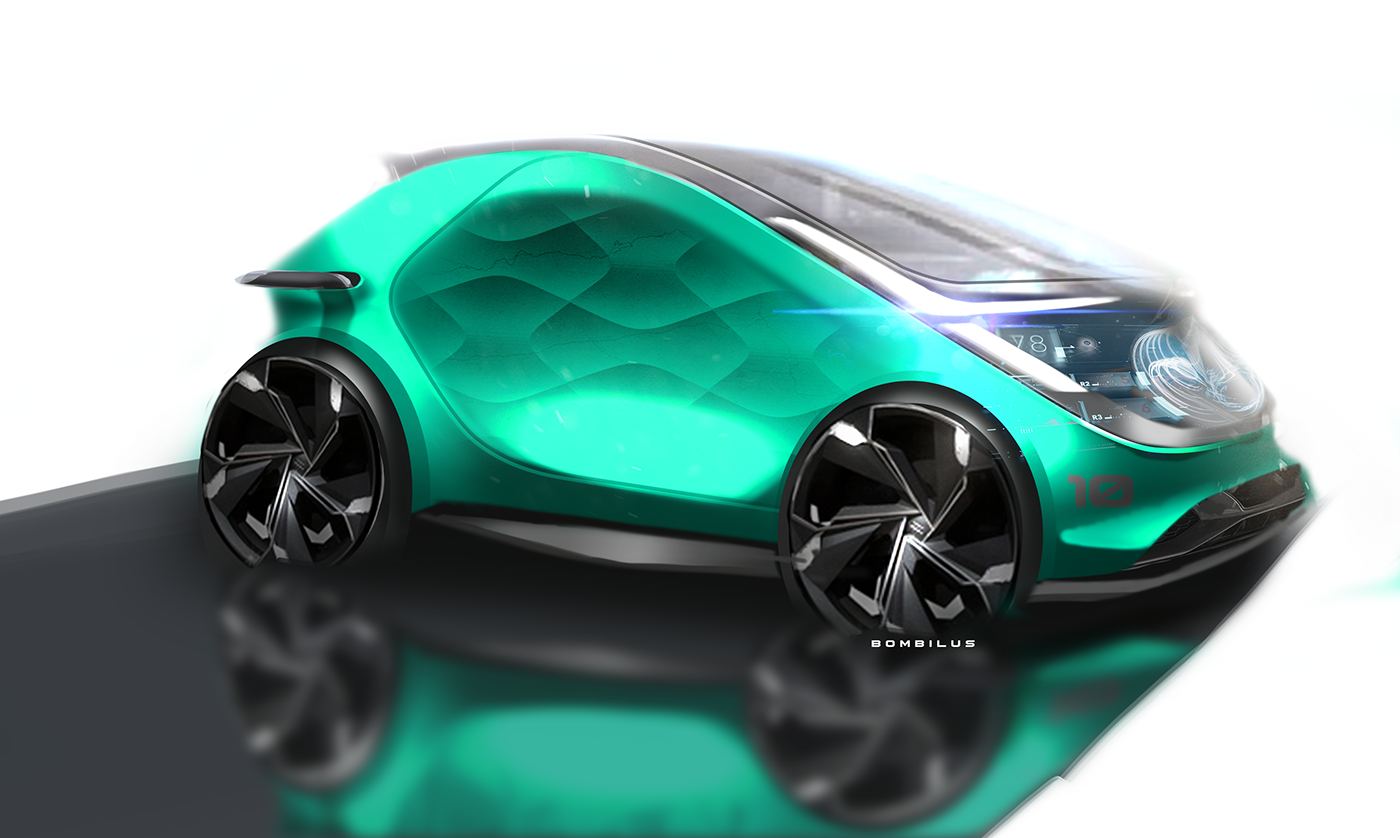 automotive   car design color photshop cardesign concept rendering bombilus