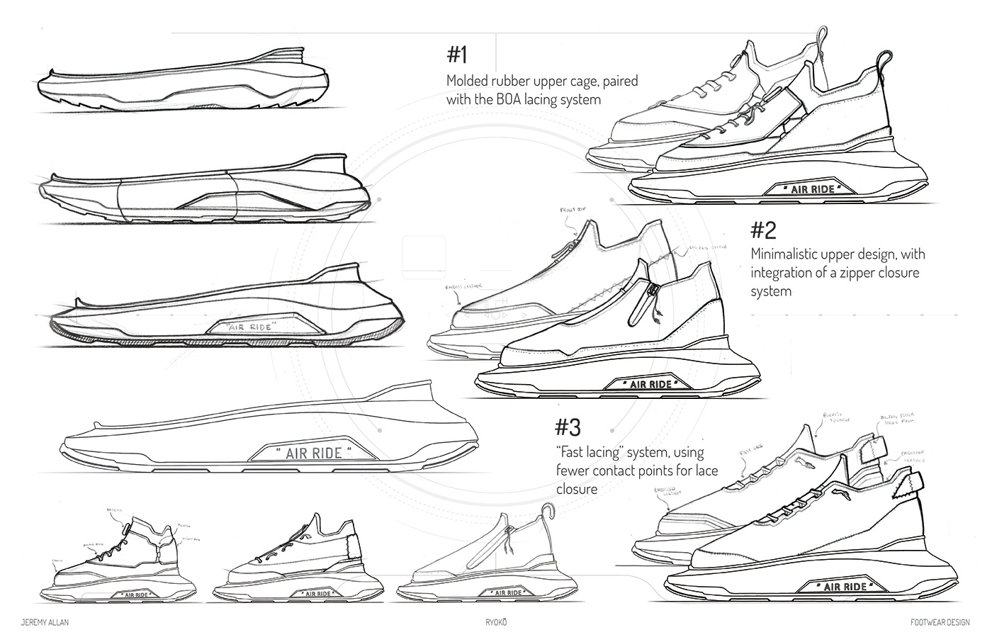 product design  footwear jeremy allan sneaker adidas Nike Fashion  hiking Space  Travel