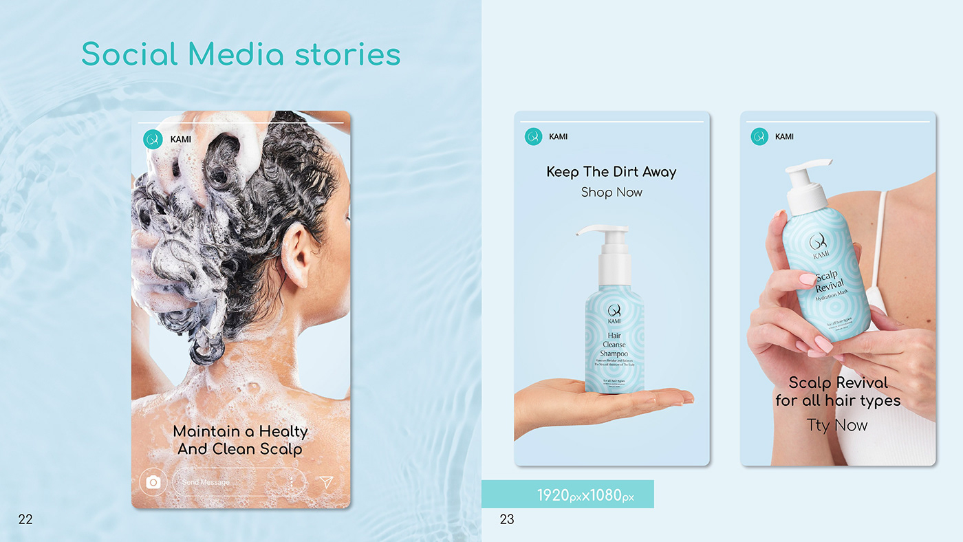 haircare cosmetics beauty model Social media post social media story banners creams design Logo Design brand identity