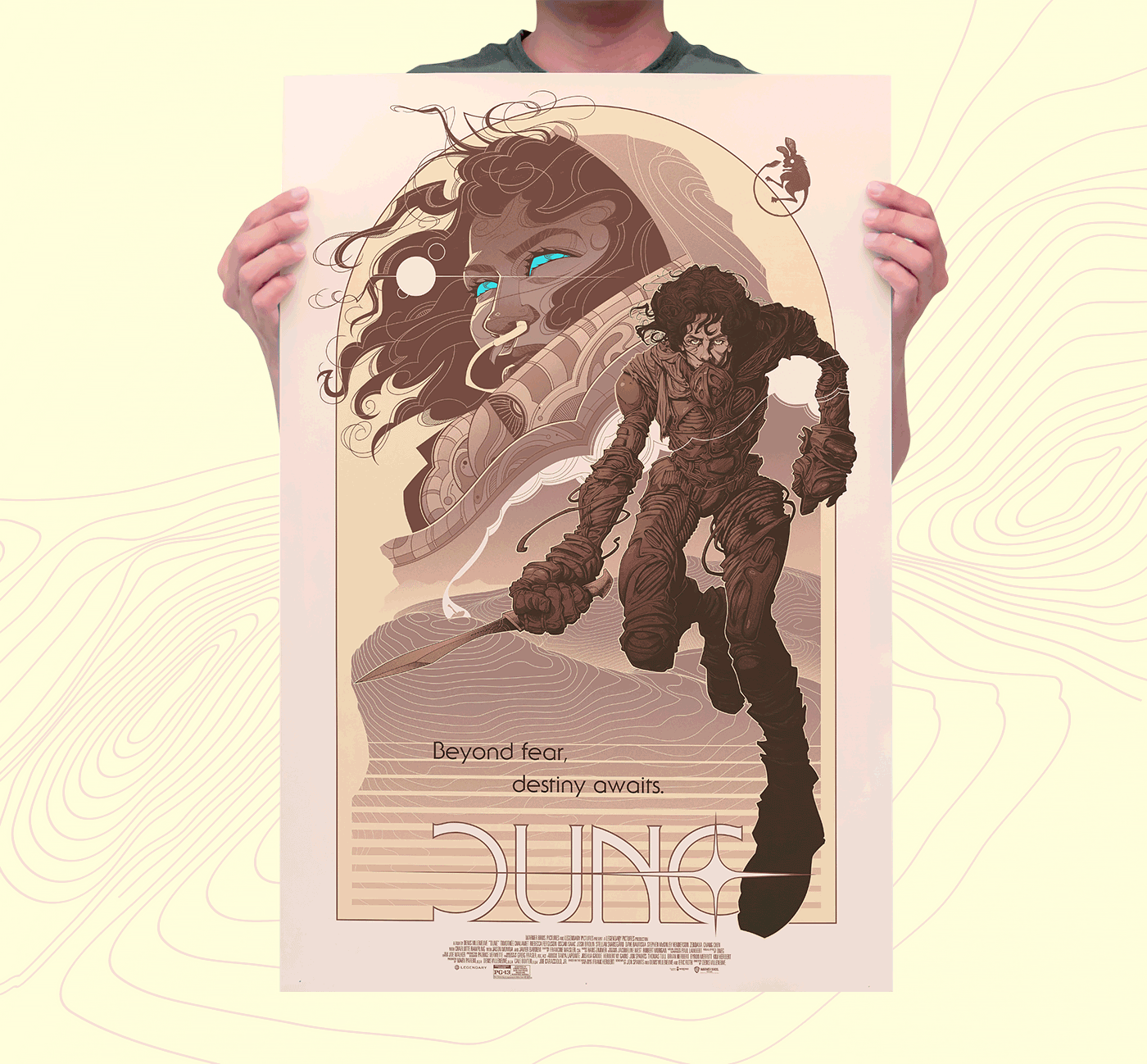 dune ILLUSTRATION  movie poster poster science fiction Scifi screen print screenprint timothee chalamet Zendaya