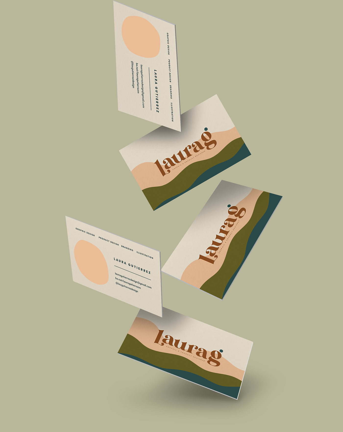 Falling Business Cards