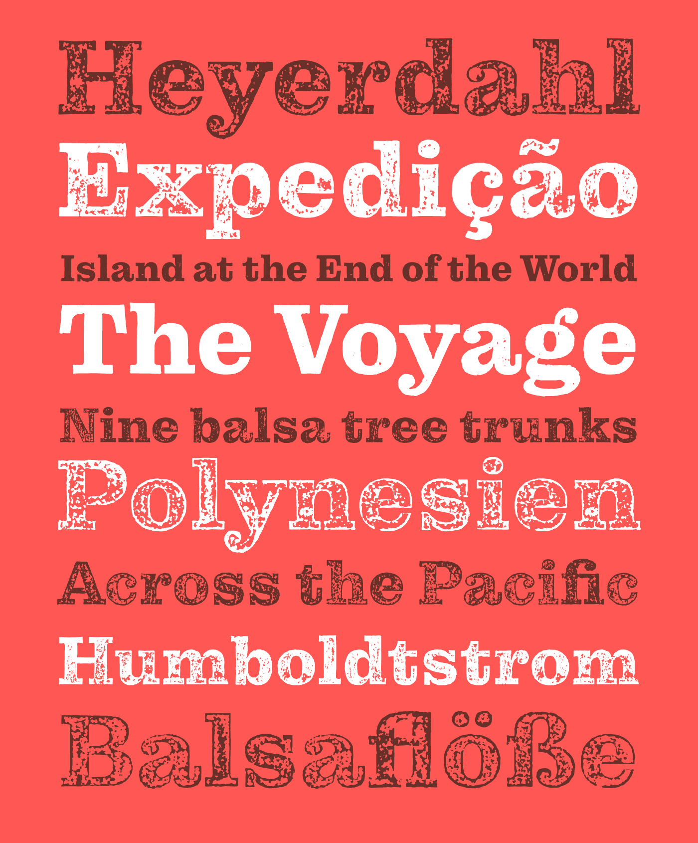 Typeface fonts free typedesign woodcut print woodprint letterpress rough burger