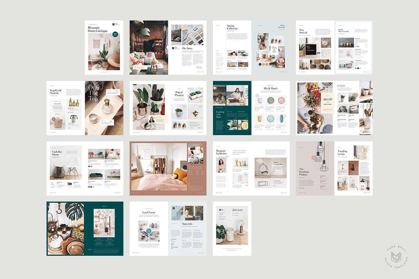 furniture room decor Interior catalog Catalogue brochure template print products