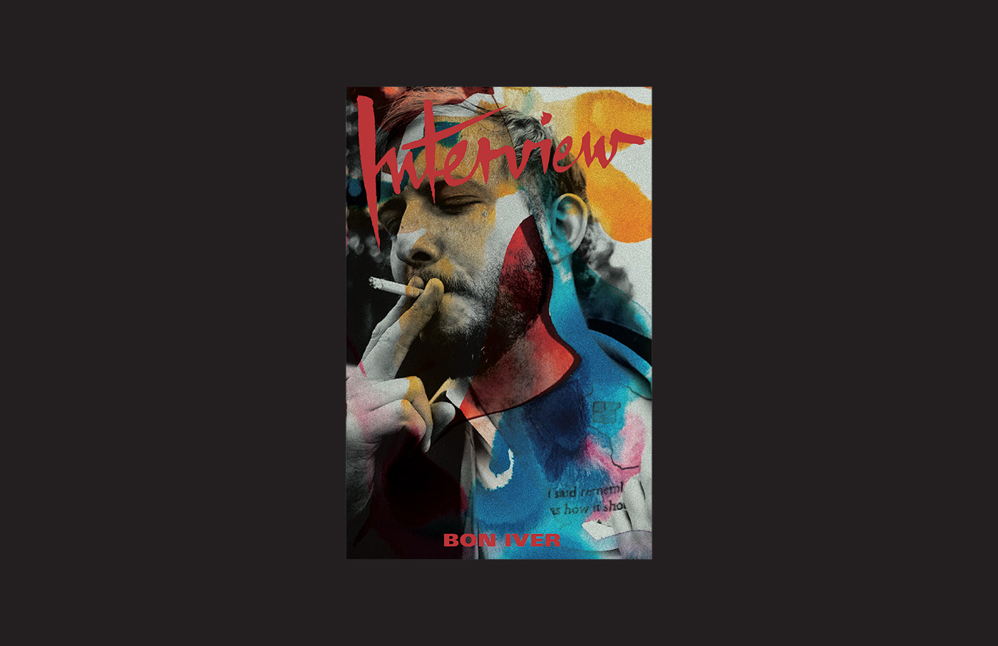 Interview magazine Magazine Cover leon larregui art direction  mixed media collage painting   Drawing  music Music cover