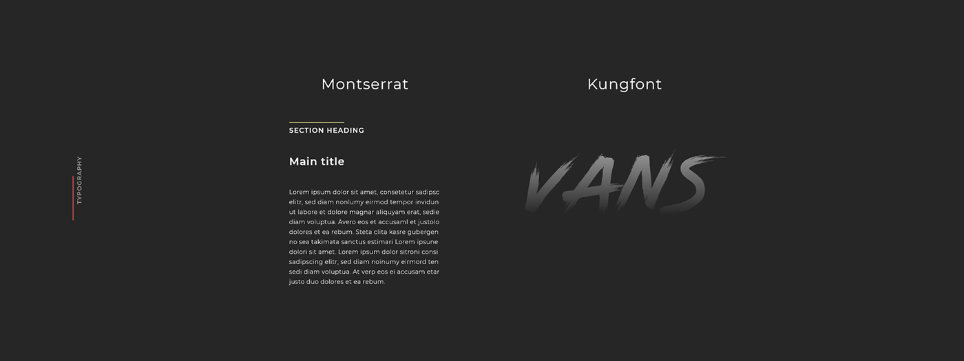 UI ux design landing Web Design  Vans branding  typography   Header animation 