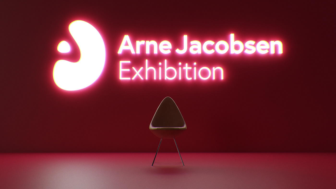 arne jacobsen Graphci design 3D blender brand identity art direction 