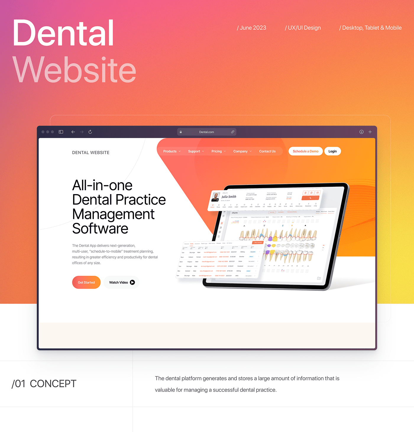 design Graphic Designer healthcare dental clinic dentist medical Platform UI/UX Figma Mobile app