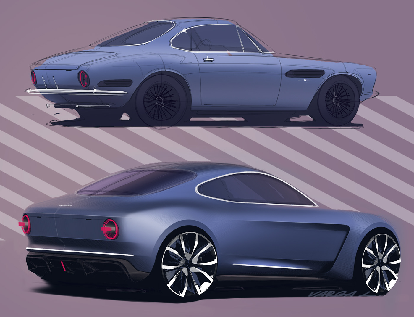2D automotive   car car design concept design sketches Transportation Design