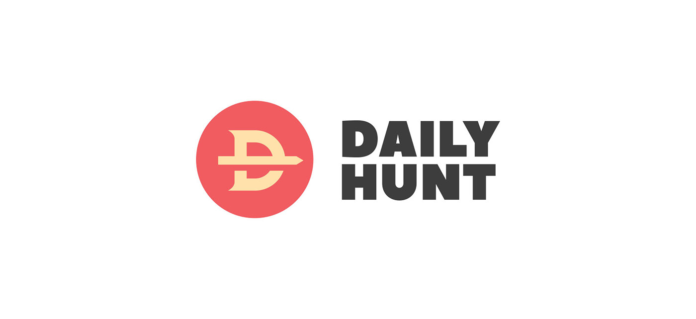 app branding  daily hunt Icon logo news redesign