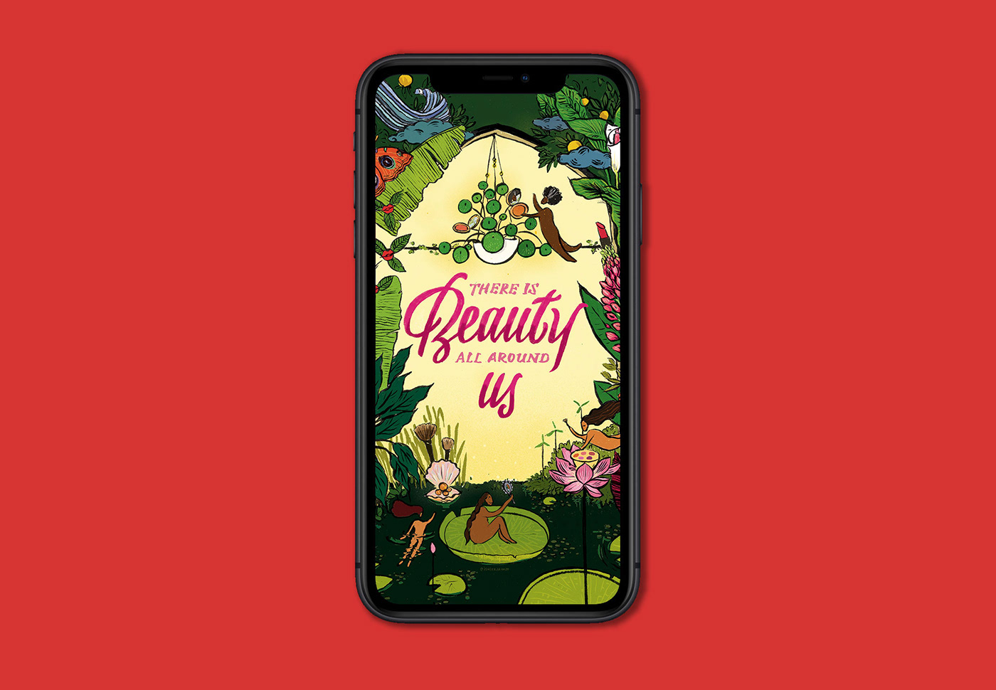 beauty brand Diversity Flowers Handlettering jungle live drawing Nature Sustainability Tropical