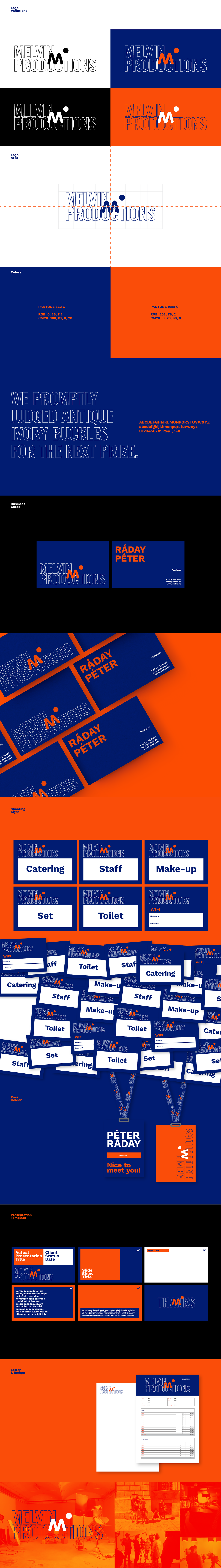 melvin productions identity orange blue minimal Style art direction  new style TRENDING