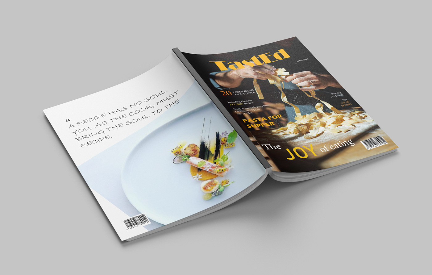 magazine Food Magazine graphic design  Layout Book Layout Food  tasty