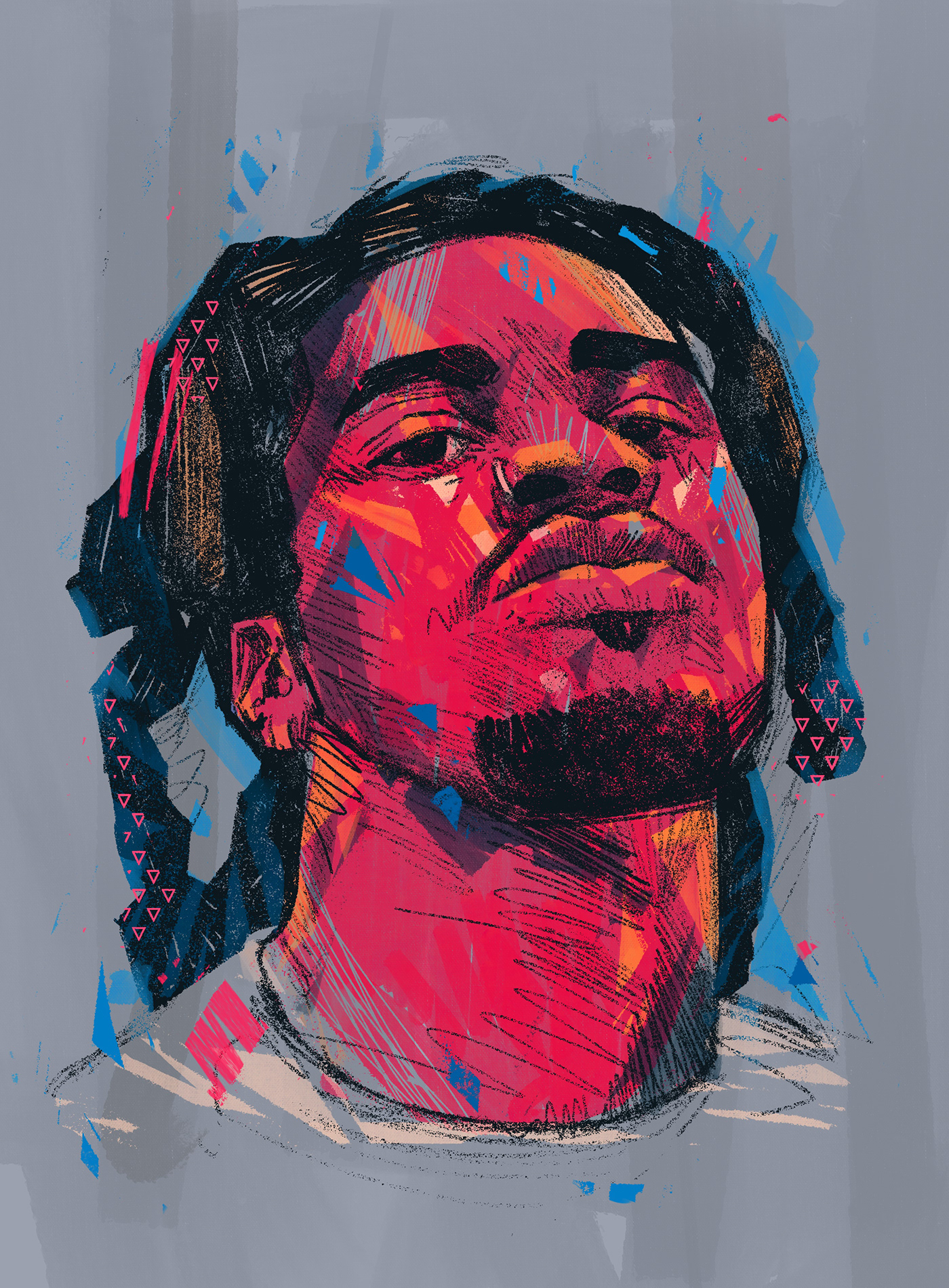 Digital Art  digital illustration illustrated portraits illustrated rappers ILLUSTRATION  Illustrator portrait illustration portrait illustrator procreate illustrations Rappers