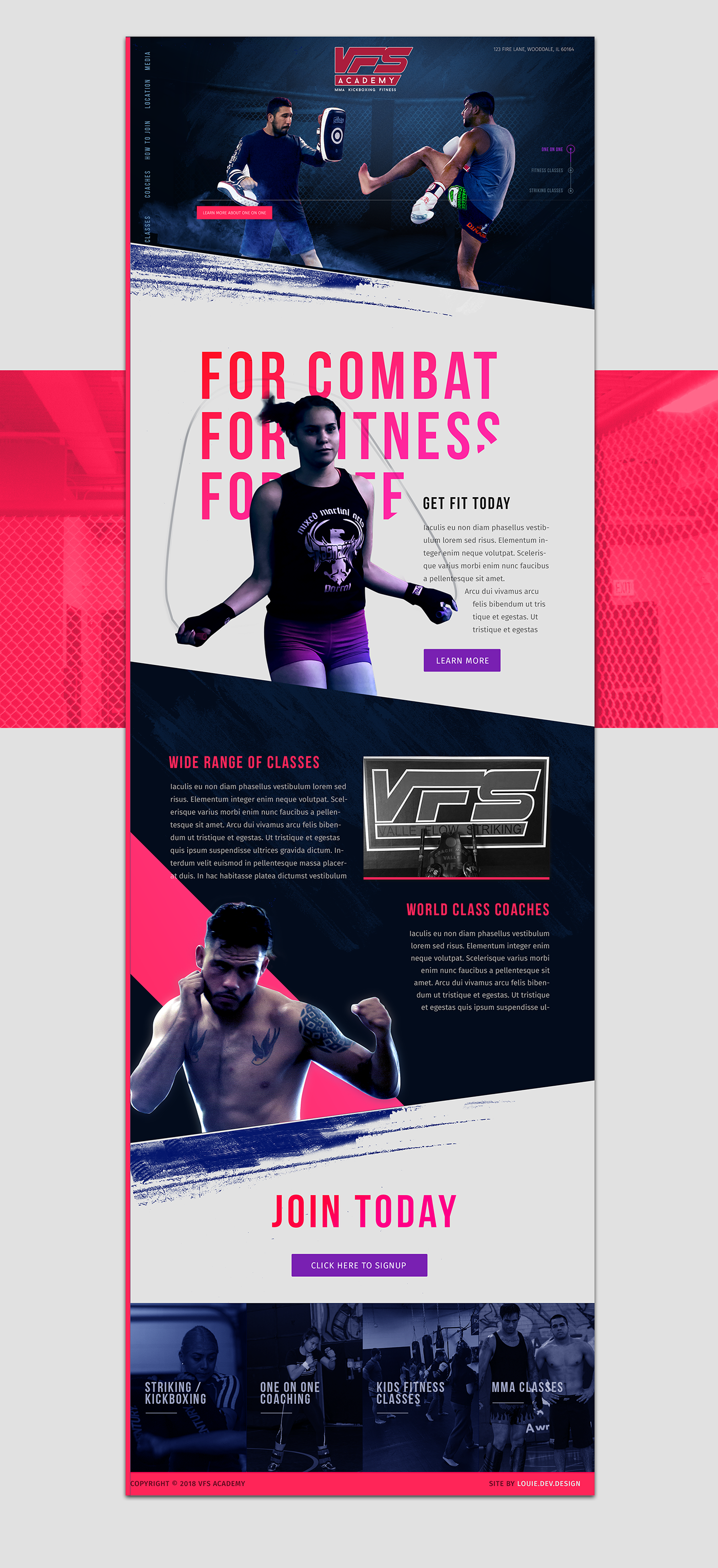 Webdesign graphicdesign MMA kickboxing
