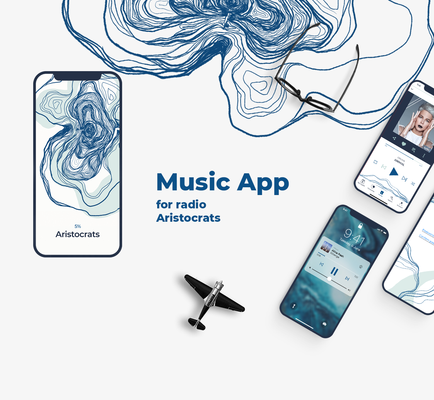 app music Mobile Application iOS App Music Player UI/UX Design Figma interaction
