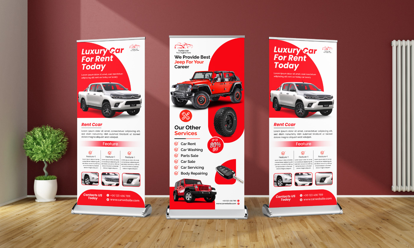 car Advertising  ads marketing   banner roll up banner rollup print retractable banner Pull Up