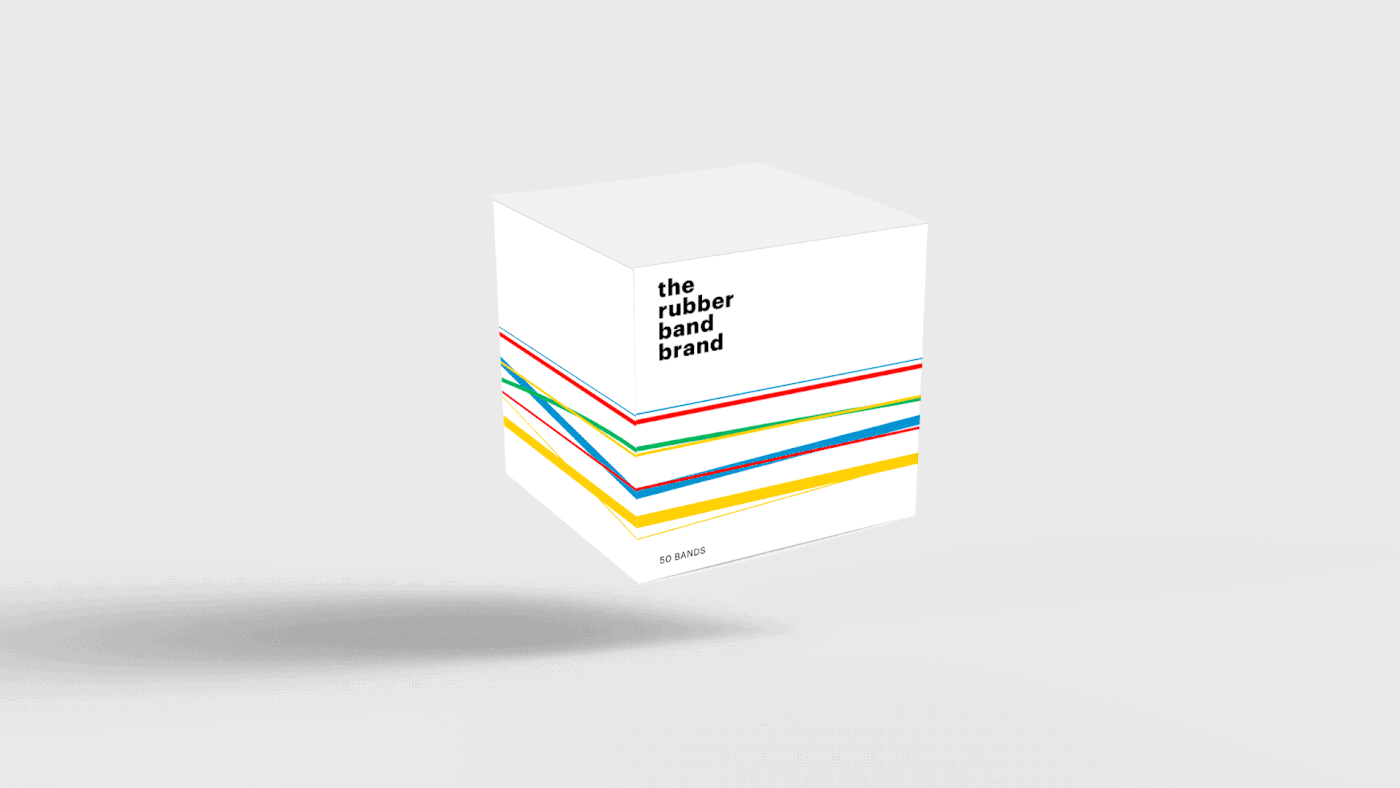 adobeawards Packaging rubberbands funky quirky minimal design graphics primary